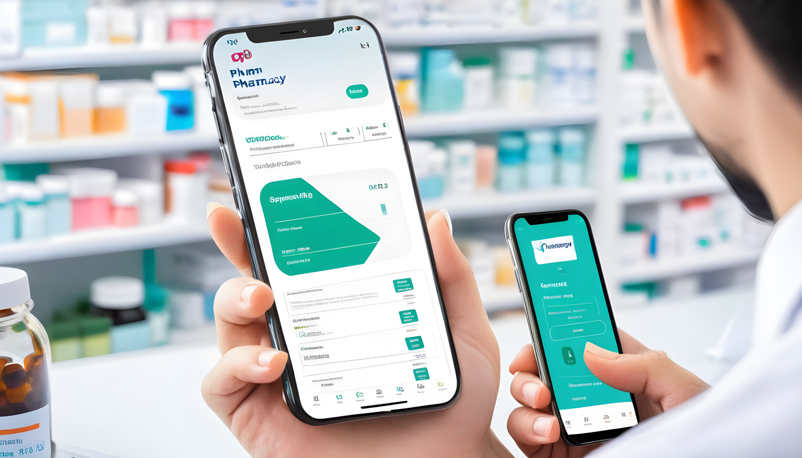 online pharmacy app with medicine along with mobile 1