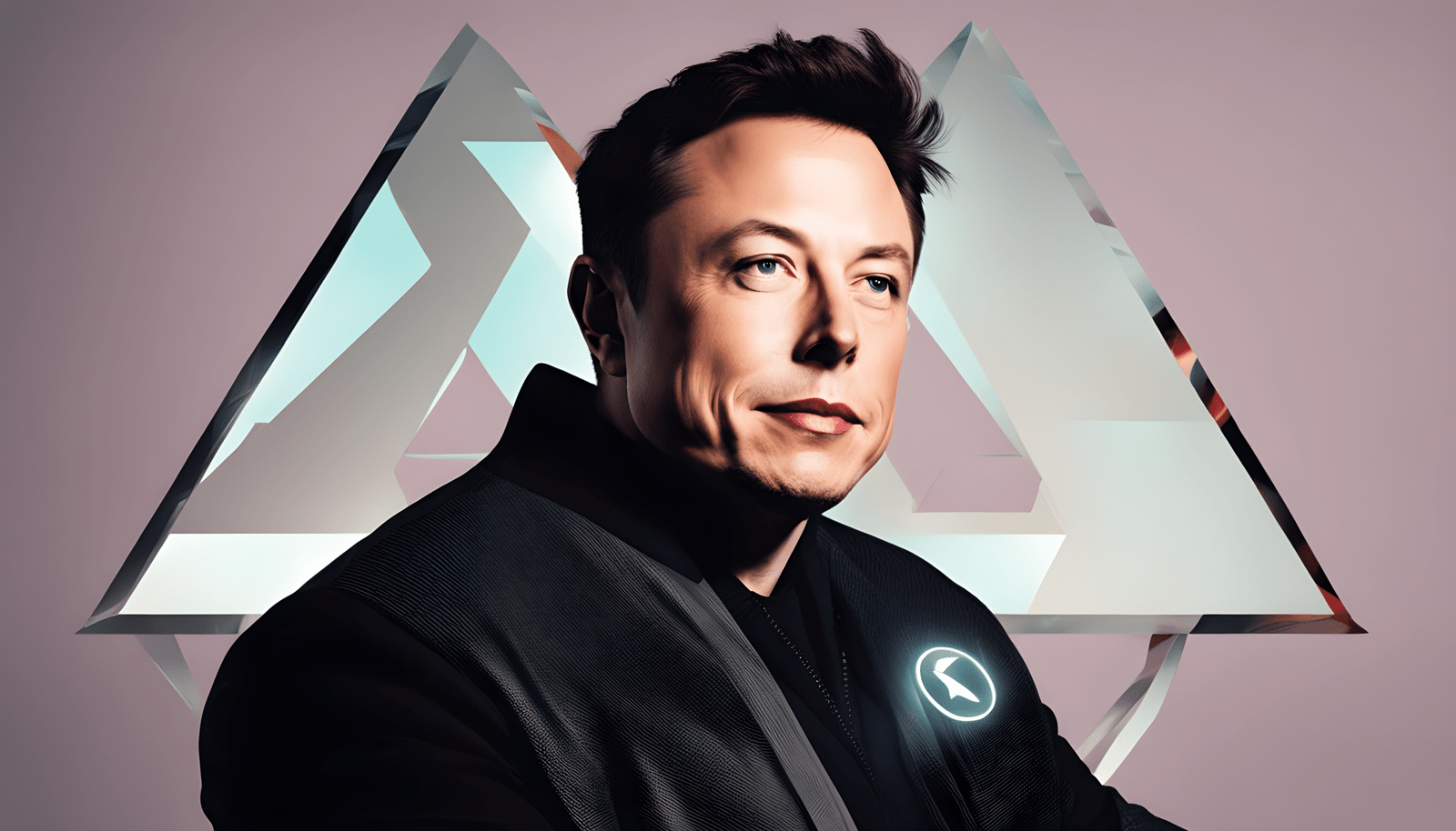 give me a image of elon musk with X s logo